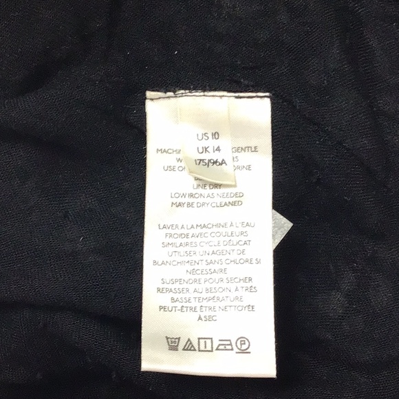 Anthropologie Maeve Black White Tiered Ruffle Mini Skirt Print Size 10 - Picture 11 of 12